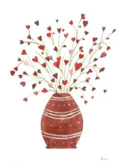 Herzblumen in Vase