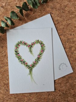 Rosen, Blumen Herzkranz