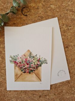 Briefumschlag I Blumenstrauß I Rosen