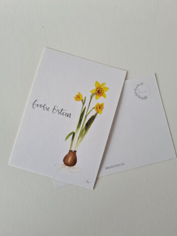 Aquarelle „Frohe Ostern“ handgemalt Grußkarte Frühlingszwiebel Ostern Osterkarte Aquarell Postkarten