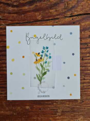 Bügelbild blaue Blumen Idee Geschenk Wildblumen Gruß Glückwunsch Aufkleber Geschenk T-Shirt