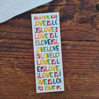 Love is Love Postkarte für dich pride LGBTQ bunt Aquarelle – Bild 5