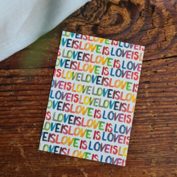 Love is Love Postkarte für dich pride LGBTQ bunt Aquarelle