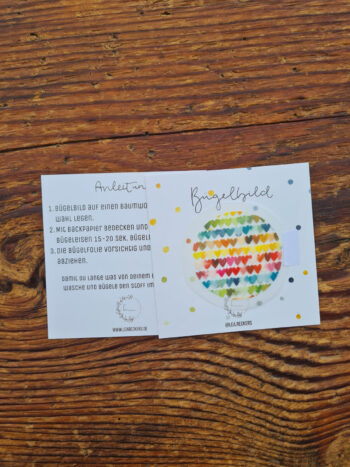 Bügelbild Herzen bunt Love Idee Geschenk Pride LGBTQIA+ Liebe ist für alle da Geschenk – Bild 2