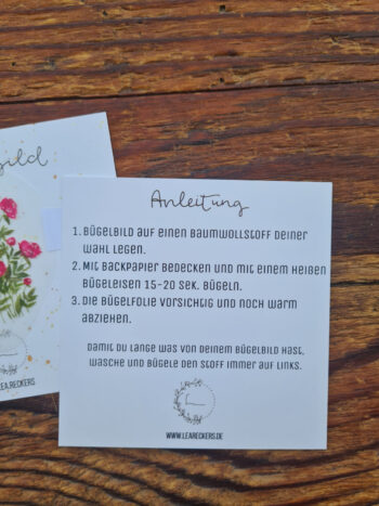 Bügelbild Pfingstrosen Idee Geschenk Wildblumen Gruß Glückwunsch Aufkleber Geschenk – Bild 3