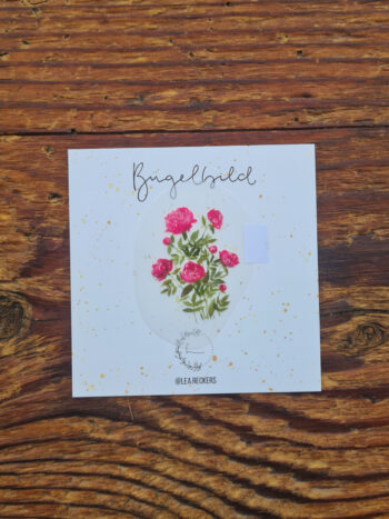 Bügelbild Pfingstrosen Idee Geschenk Wildblumen Gruß Glückwunsch Aufkleber Geschenk