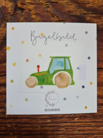 Bügelbild Trecker Bauernhof GeburtstagIdee zur Geburt Gruß Glückwunsch Aufkleber Geschenk