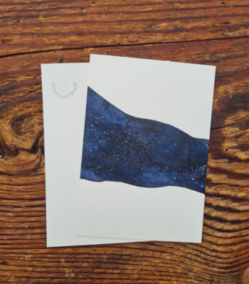 Nachtblau Trauer Sternenkind Postkarte Klappkarte Nachthimmel Herz Aquarell Trauer A6 aquarellgemalte Karte personalisiert