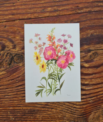 Blumenbouquet Karte Geburtstag Geschenk Jubiläum Hochzeit