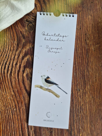 Europäische Singvögel Geburtstagskalender Vogelmotive handgemalte Aquarelle Geburtstage Familie Freude ewiger Kalender